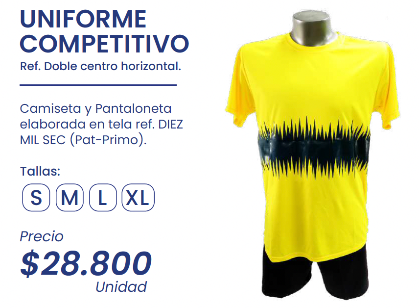 Camiseta Deportiva Competitiva Centro Horizontal