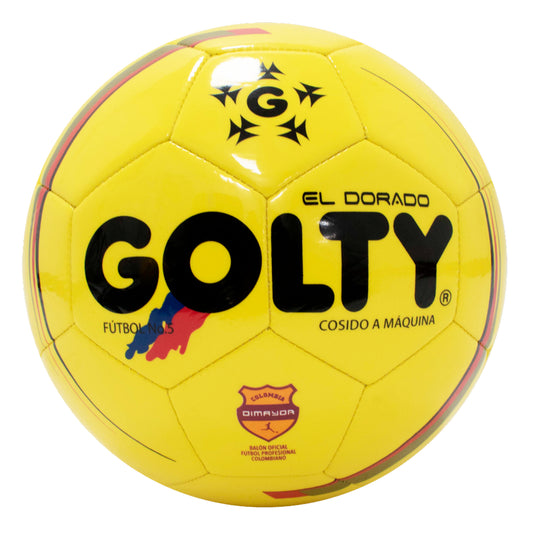 Balón Fútbol Nº 5 Golty Dorado Recreativo Cocido Mano