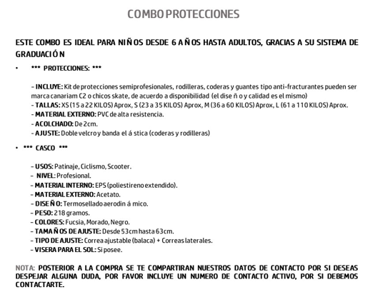 Kit Protecciones Patinaje Casco Rodilleras Coderas Y Guantes