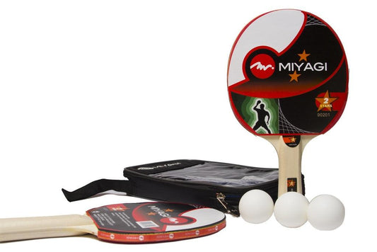 Set Tenis De Mesa Miyagi 90201 De 2 Raquetas, Paral Y Bolas - Sportida