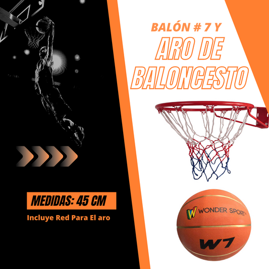 Aro Para Baloncesto y Balón # 7 Wonder Sport