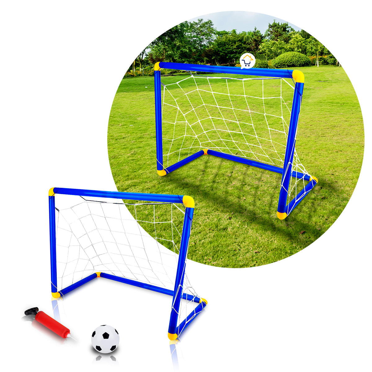 Portería Fútbol Niños Armable Mini Arco Balón Inflador DQ12