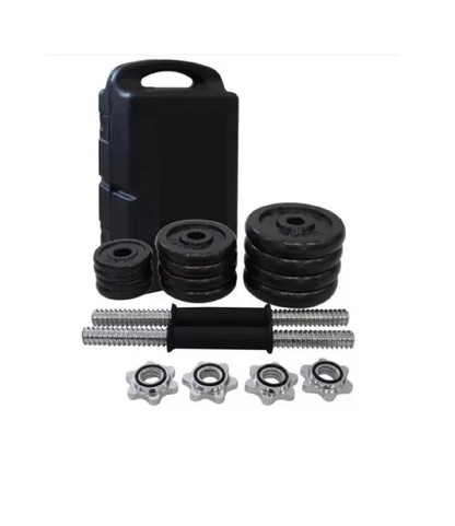 Kit Pesas Mancuernas 20 Kg 40 Lb Gimnasio Portatil + Estuche