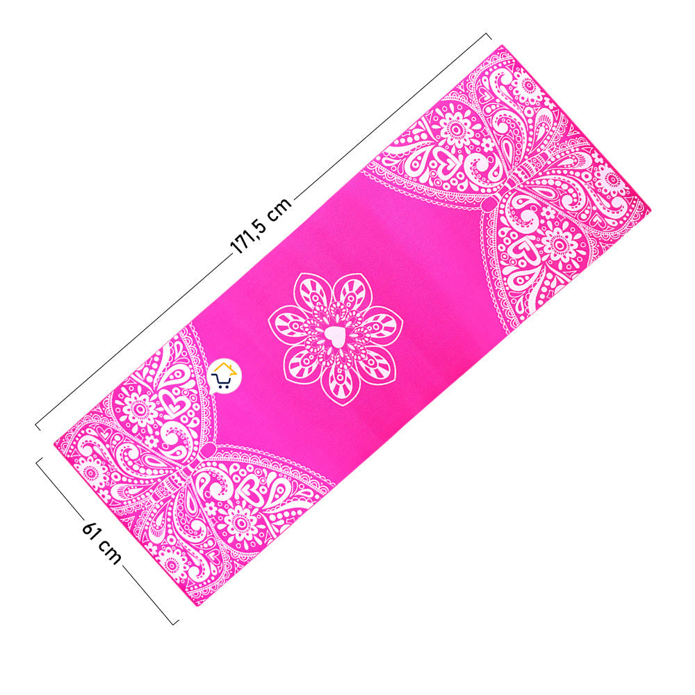 Tapete Mat Yoga Ejercicio Pilates Estampado Mandala/Flores